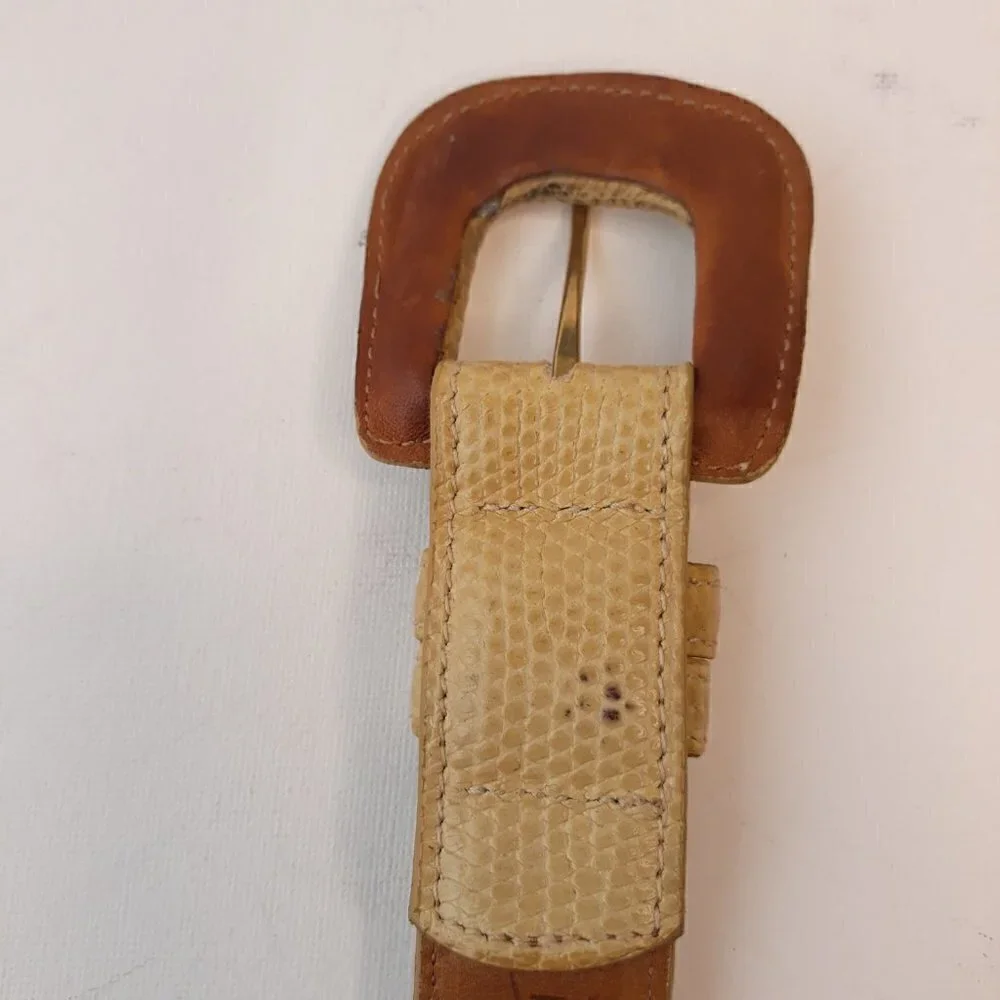 Joan & David Calfskin Leather Belt Sz S